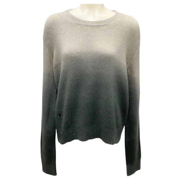 CHRISTIAN DIOR GREY OMBRE EFFECT BEE EMBROIDERED CASHMERE KNIT SWEATER - Picture 1 of 7